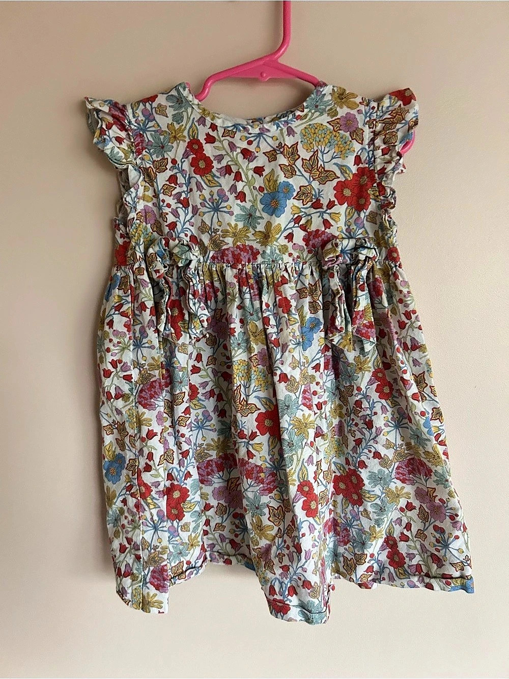 Bella Bliss Floral Ruffle Sleeve Dress
